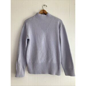 Haven Well Within Mock Neck Heavy Chunky Sweater Pullover Cotton Acrylic Sz L